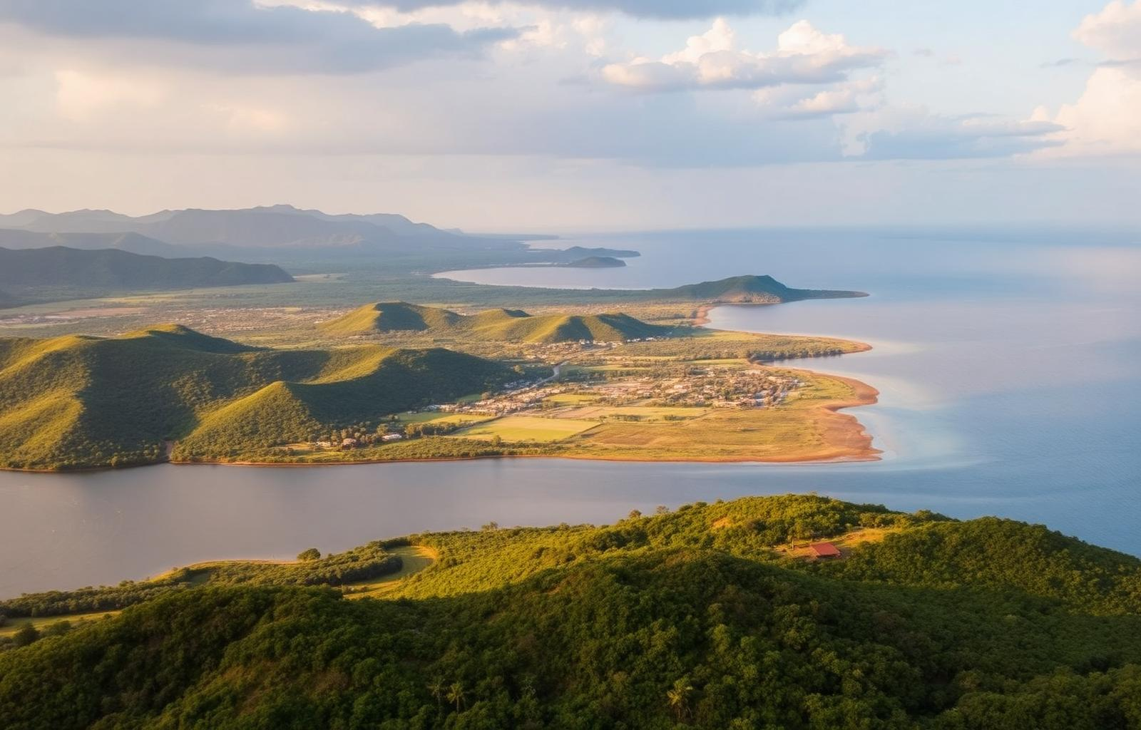Aerial view of Homa Bay County farmland